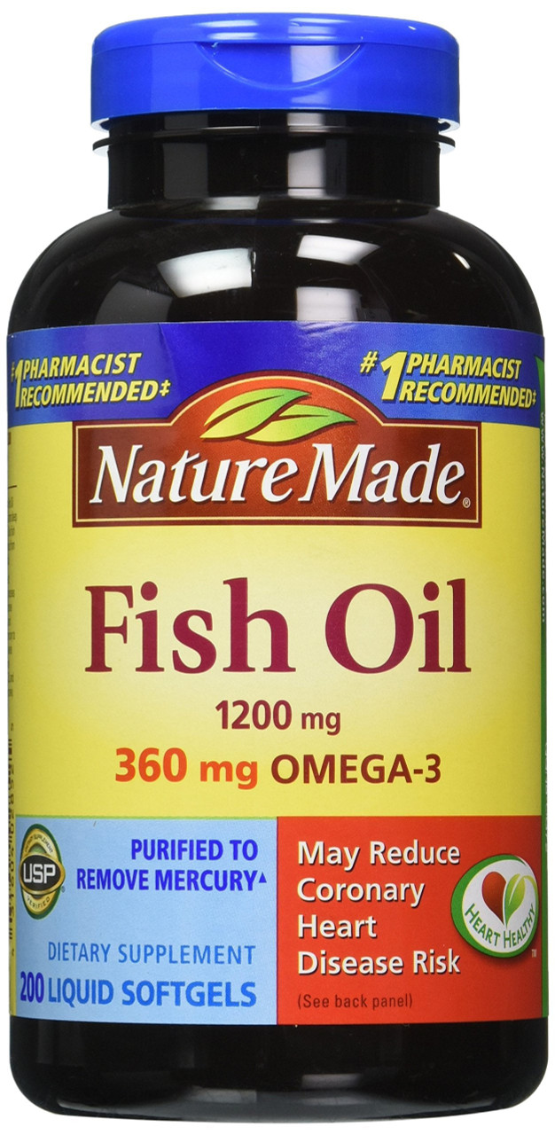 Nature's Bounty Fish Oil 1200 mg Rapid Release Liquid Softgels Twinpack