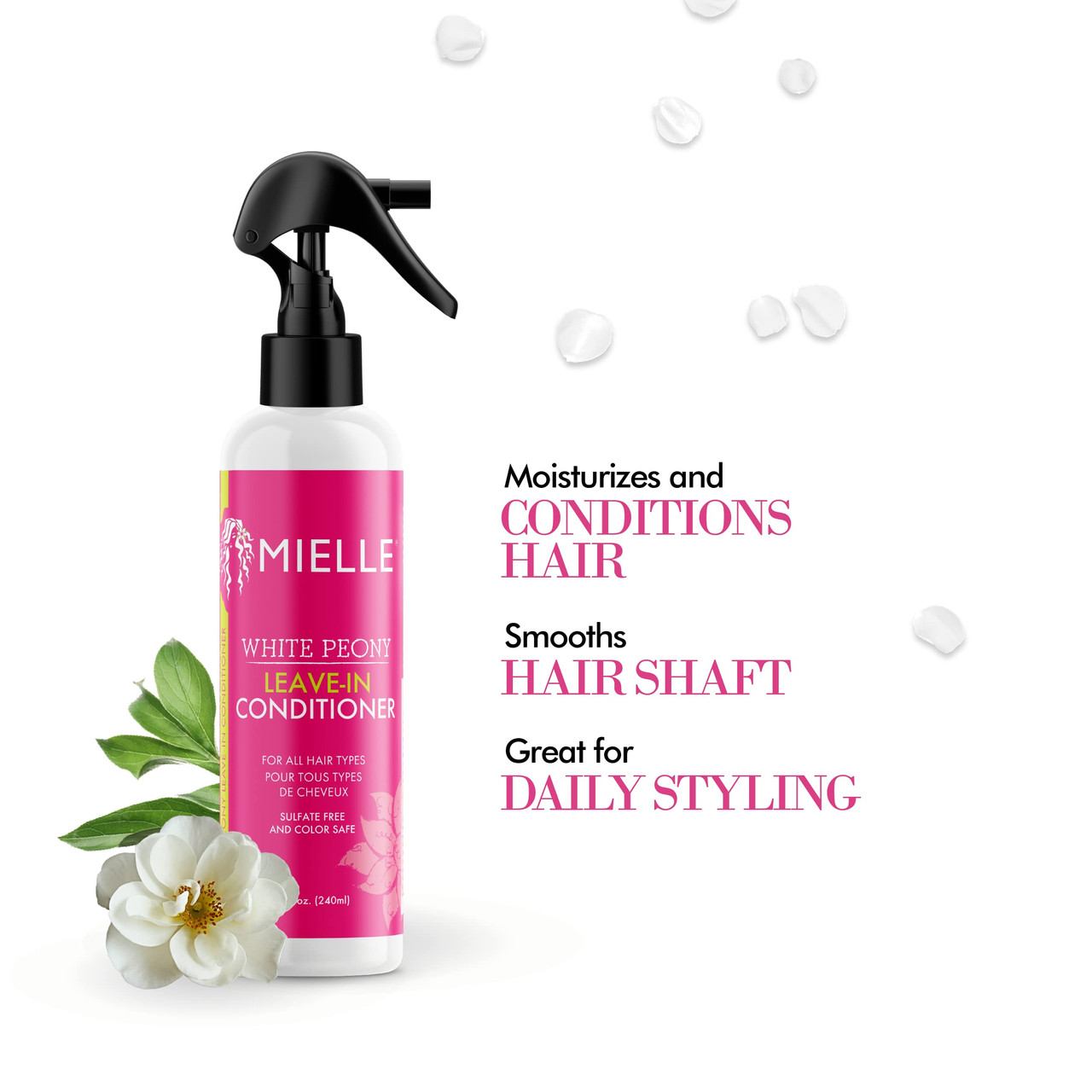 Mielle Organics White Peony SulfateFree LeaveIn Conditioner, Color