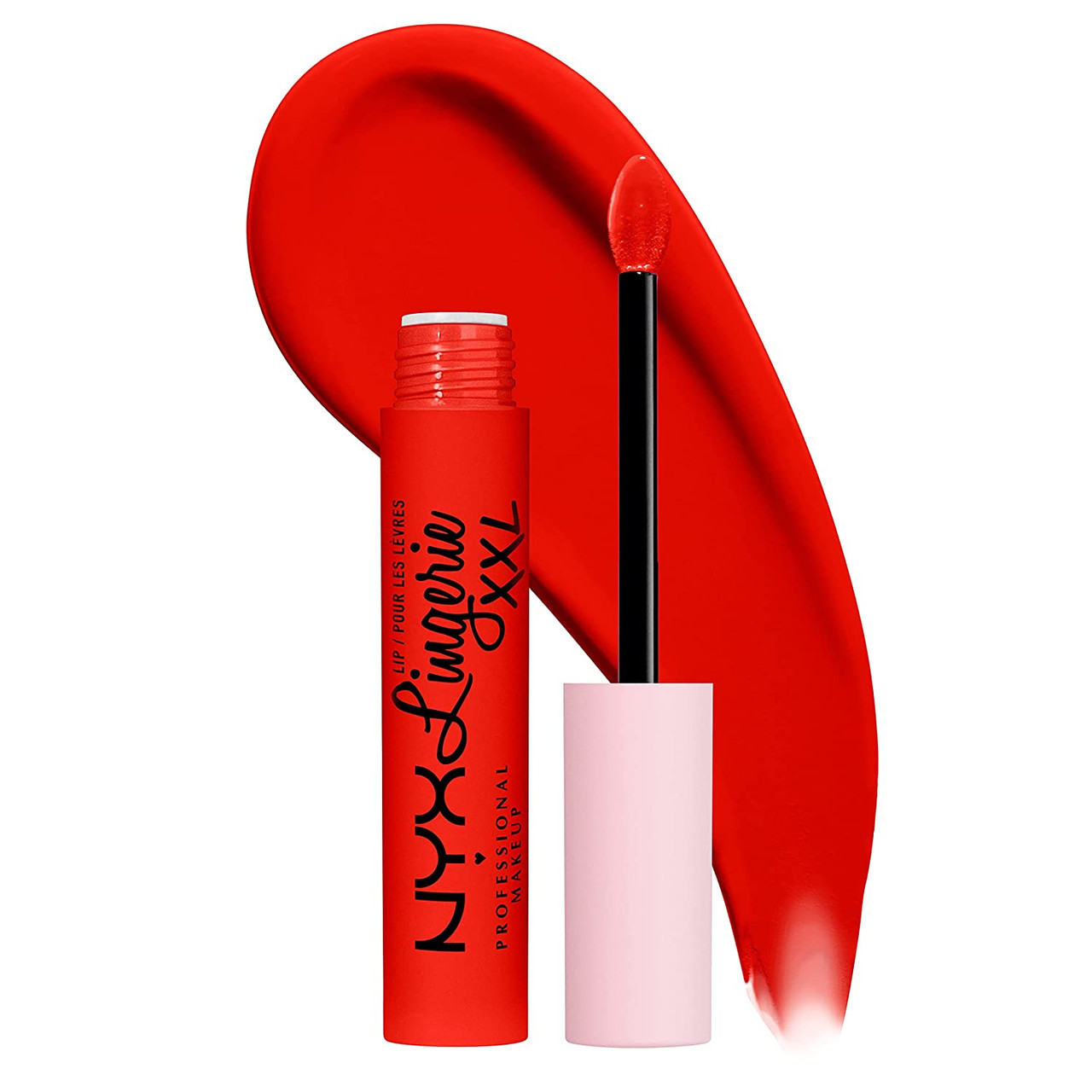 Fuego XXL PROFESSIONAL MAKEUP Lip On Lingerie Matte Liquid Lipstick NYX Red) - (Fire