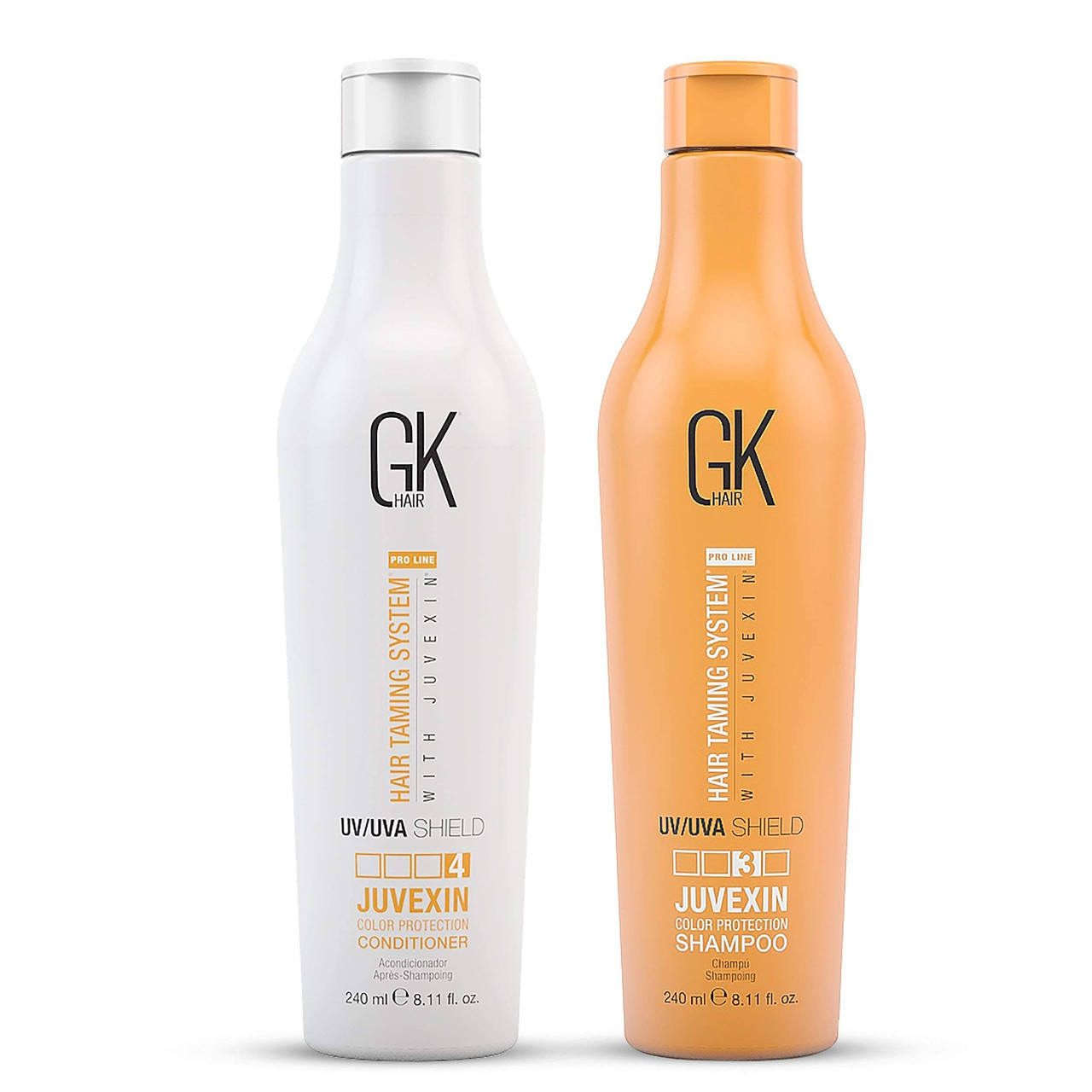 Global Keratin GK HAIR Shield Shampoo and Conditioner Duo 240ml 811 fl  oz  Organic Argan Oil Hair Serum 50ml For Frizz Control Dry Damage Hair  Repair I Vent Brush 25 Inch Rubber Handle