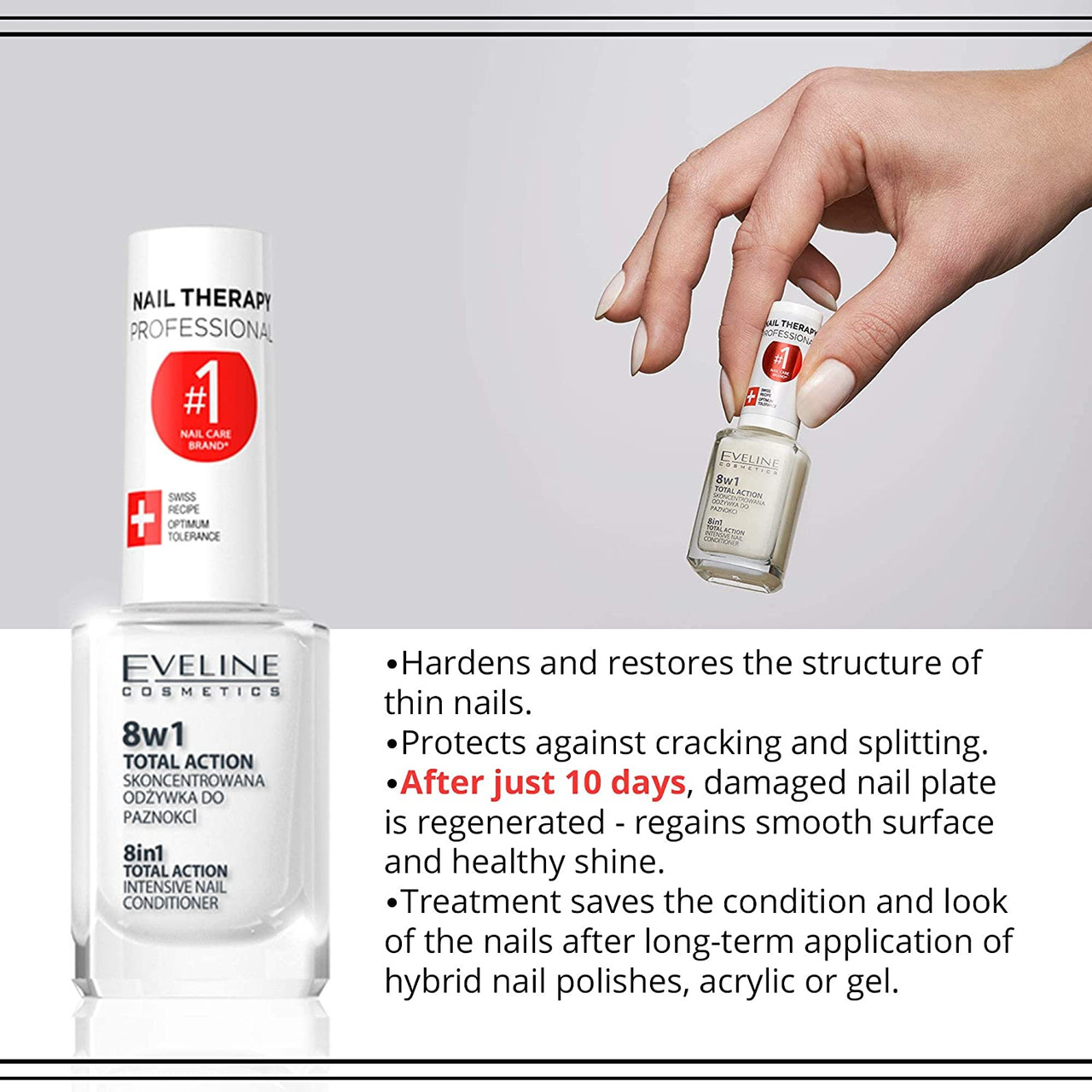 Eveline Cosmetics - NAIL THERAPY PROFESSIONAL After Hybrid - Nail  conditioner after hybrid manicure