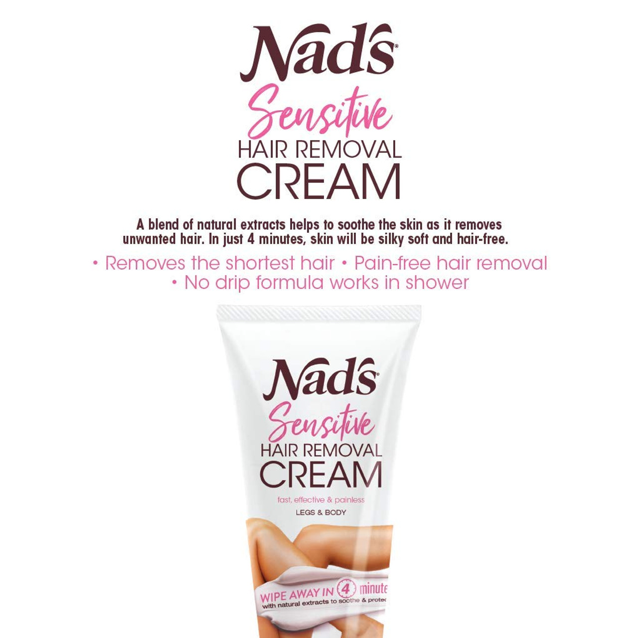 Nad's Gentle & Soothing Facial Hair Removal For Women - Sensitive  Depilatory Cream For Delicate Face Areas, 0.99 Oz (4446)