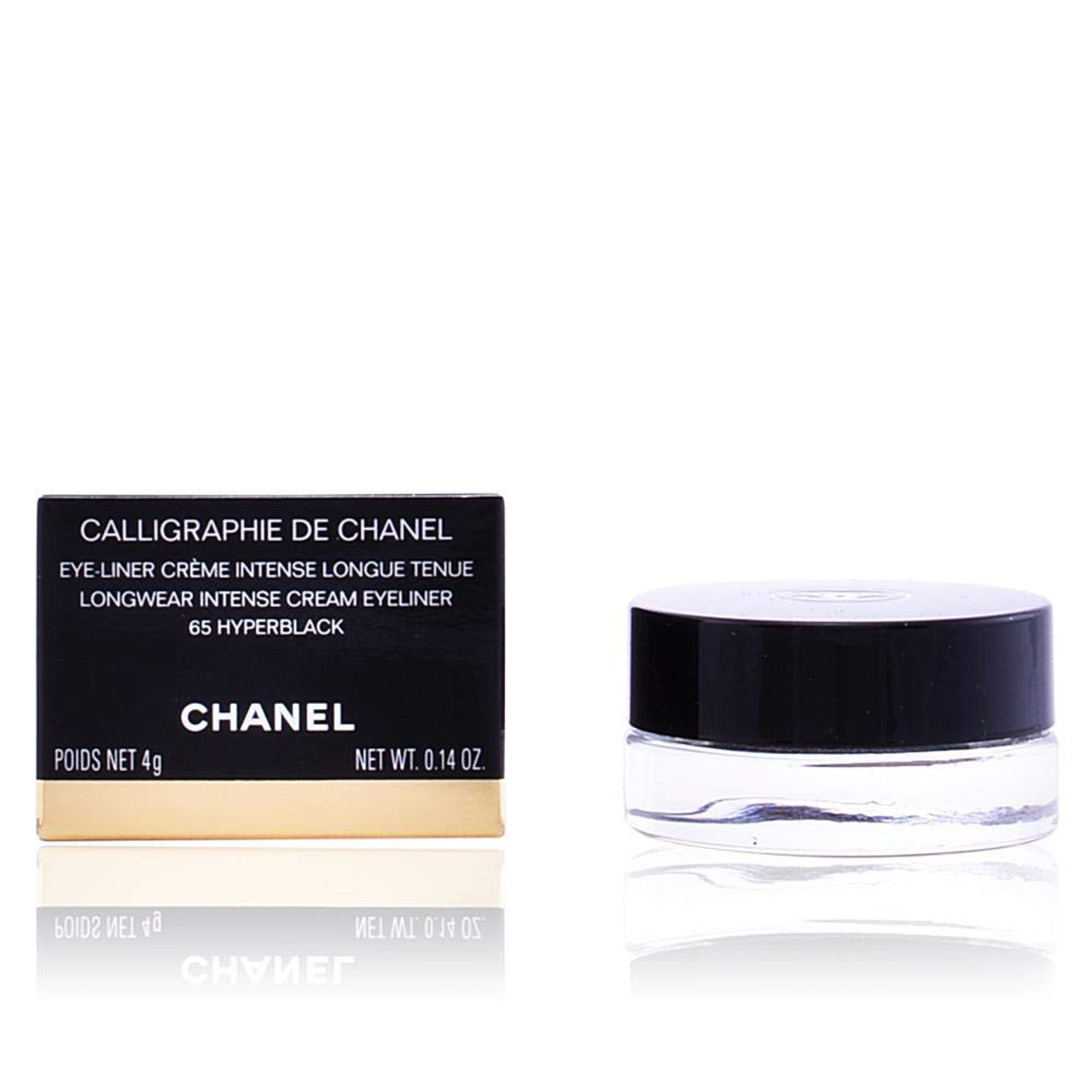 Chanel Calligraphie De Chanel Longwear Intense Cream Eyeliner 65 Hyperblack for Women, 0.14 Ounce