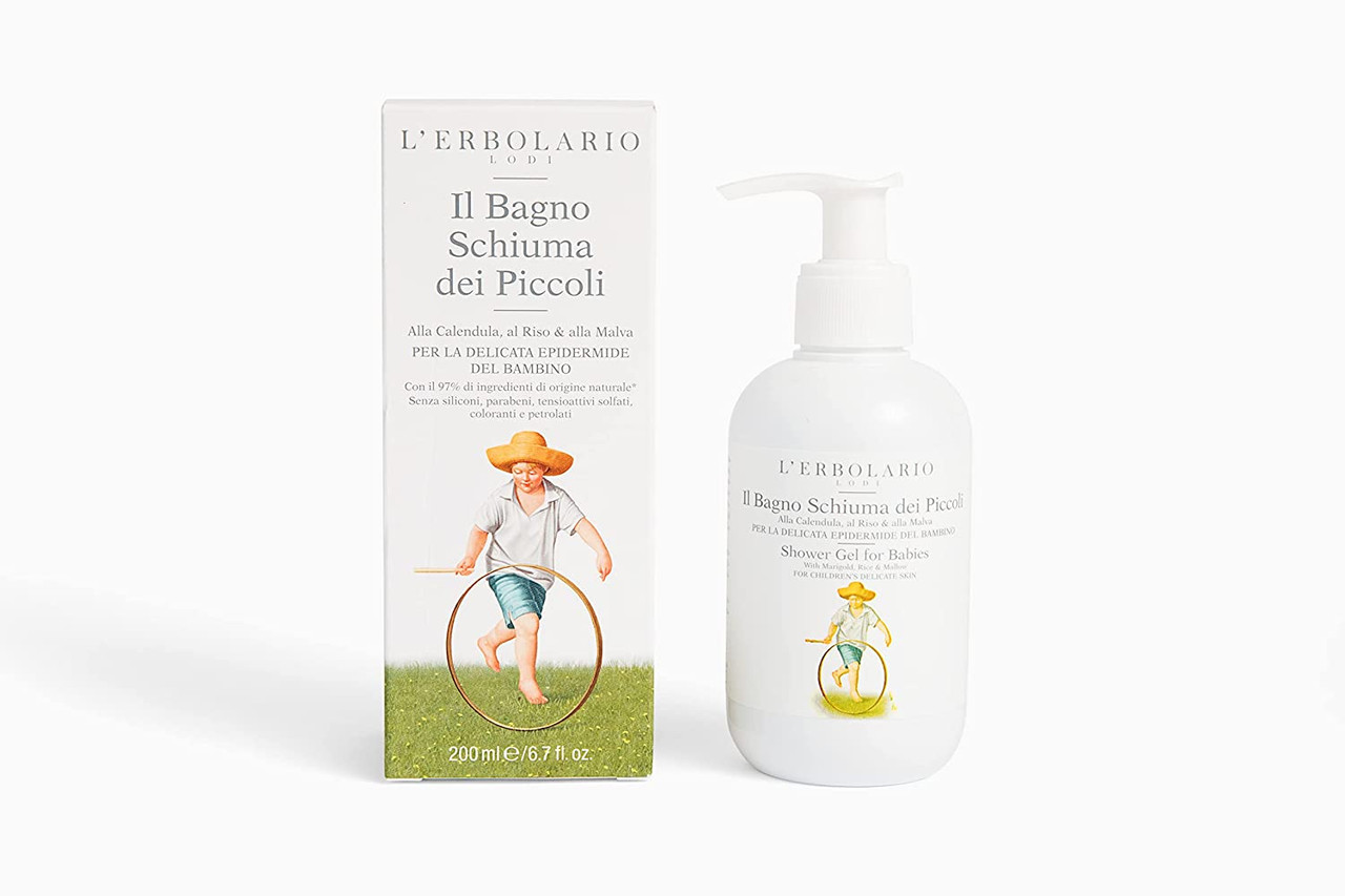L'Erbolario Shower Gel For Babies - Extremely Delicate Cleansing Base -  Ideal For Children's Sensitive Skin - Enriched