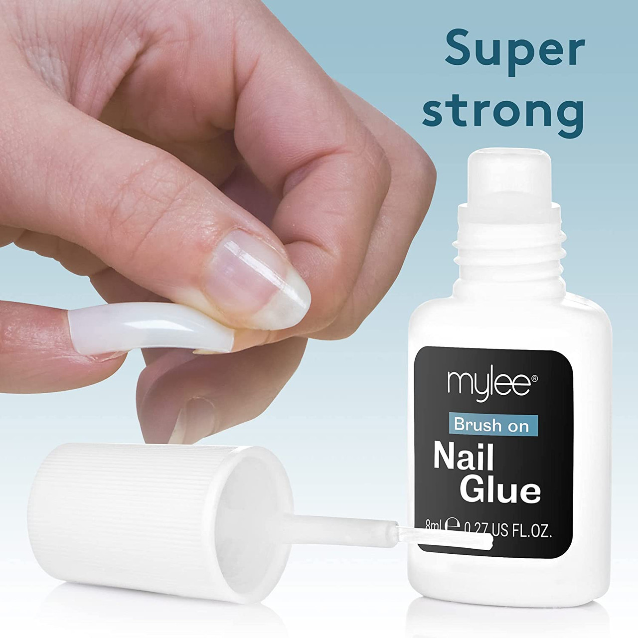 Makartt Updated 2pcs Nail Rhinestone Glue Gel with Brush& Pen tip, Clear  Nail Glue Precision Pen