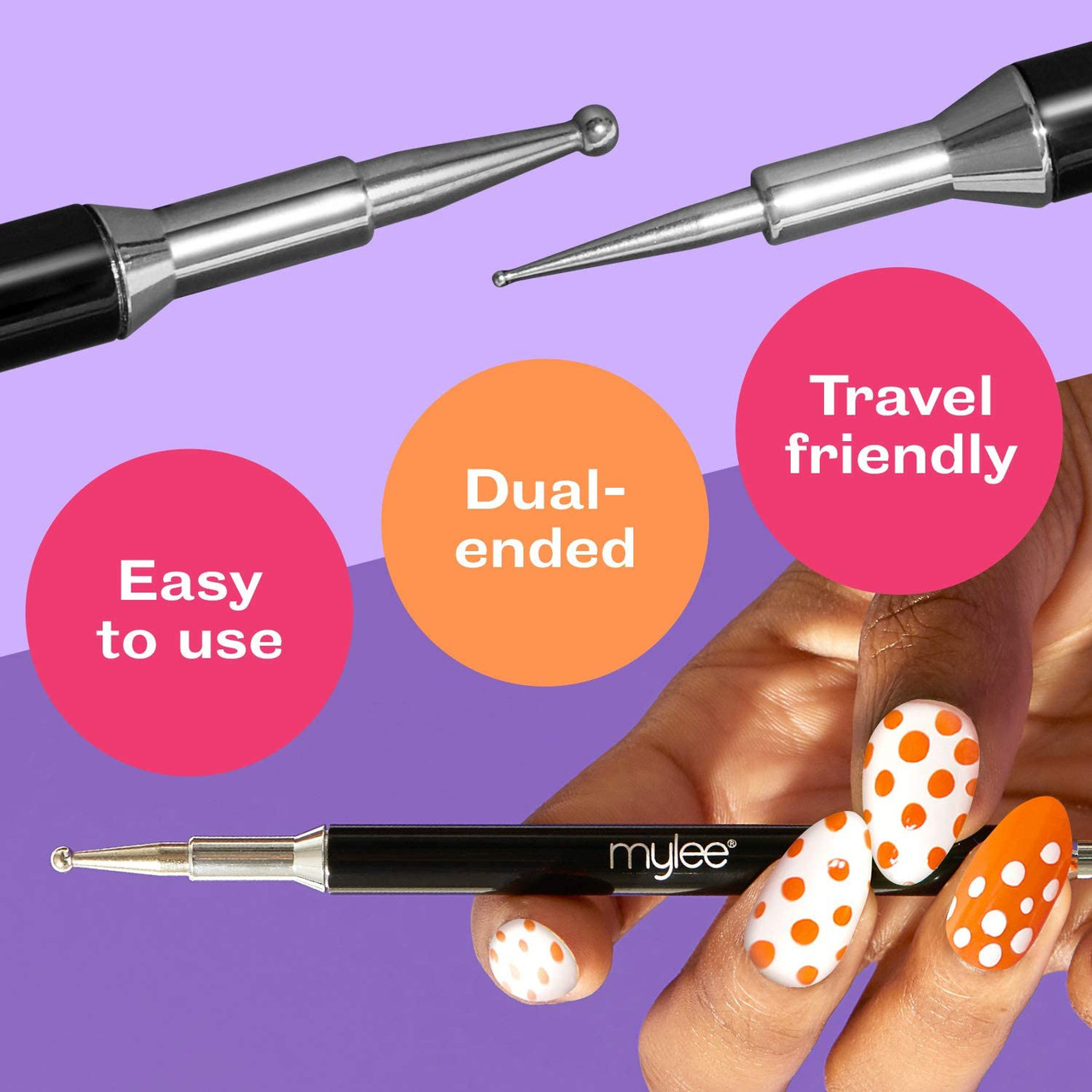 Mylee Dotting Nail Art Tool – Easy Application of Gems, Decals