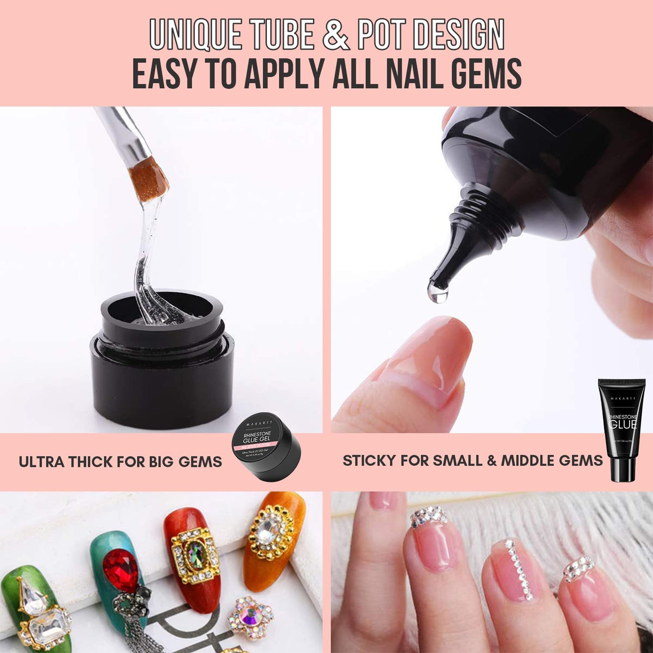 Tube Adhesive Nail Tips Glue Uv/led Gel Strong Adhesive - Temu