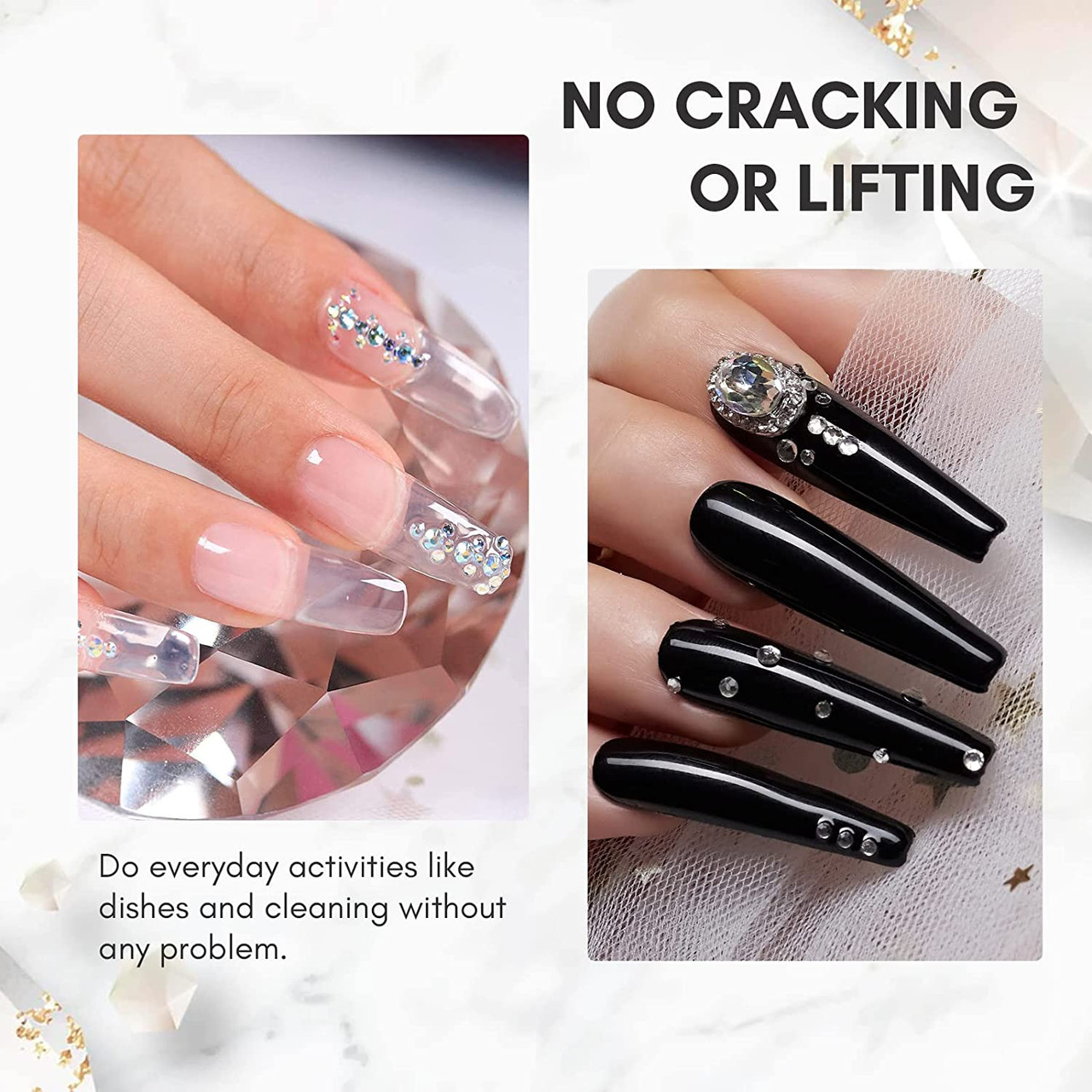 Super Long Ballerina Clear Nail Tips Press On Nails False Nails Nail Tips  DIY | eBay