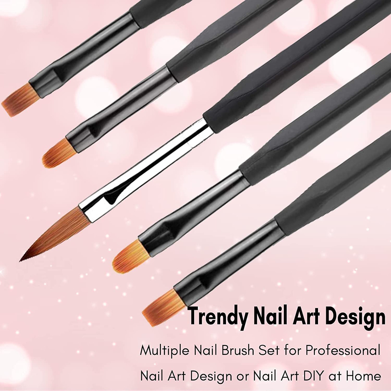 Nail Brush Set, 6 Pieces Nail Art Brushes, Acrylic Gel Nail Brush Set, Nail  Brush Nail Brush Acrylic Brush For Nails, Nail Art Nail Pen For Gel Nails |  Fruugo NO