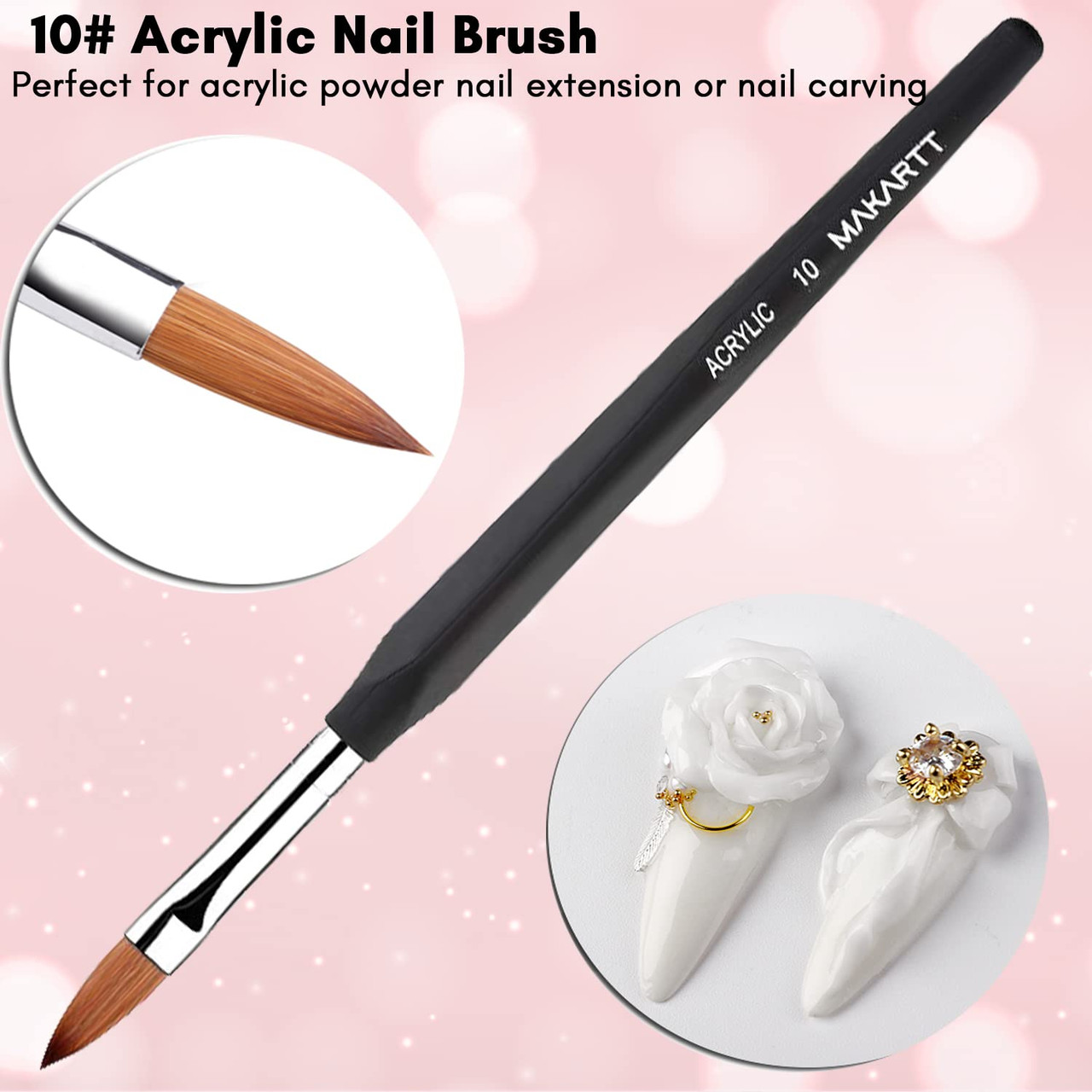 GLAM Pro Acrylic Brush No. 6 | Nail Brush | Glam Nails