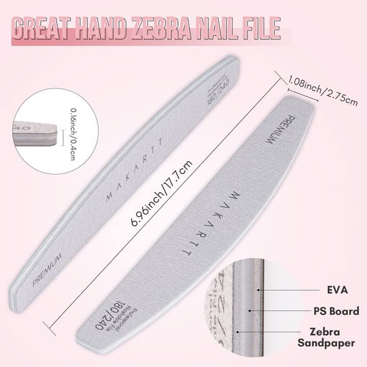 Diamond Deb Nail File for Home Use Dual Sided Stainless Steel Nail Care  Tool Pack of 2 Slim 6 - Etsy