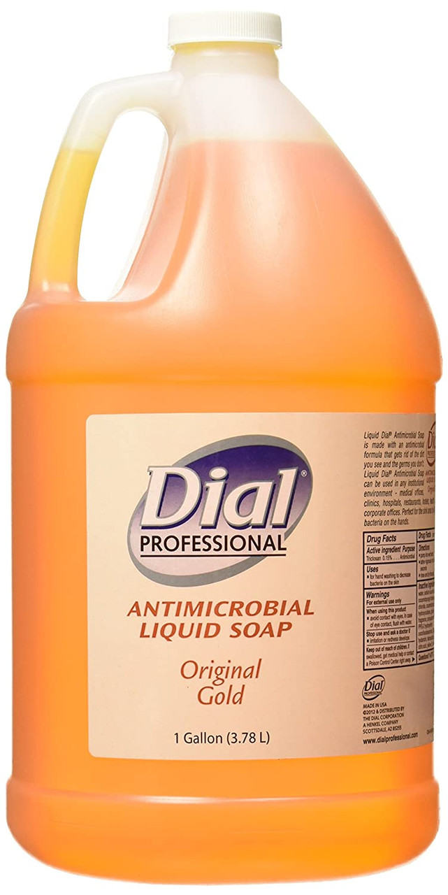 Dial Professional Gold Antibacterial Liquid Hand Soap, 1 Gallon Refill Bottle