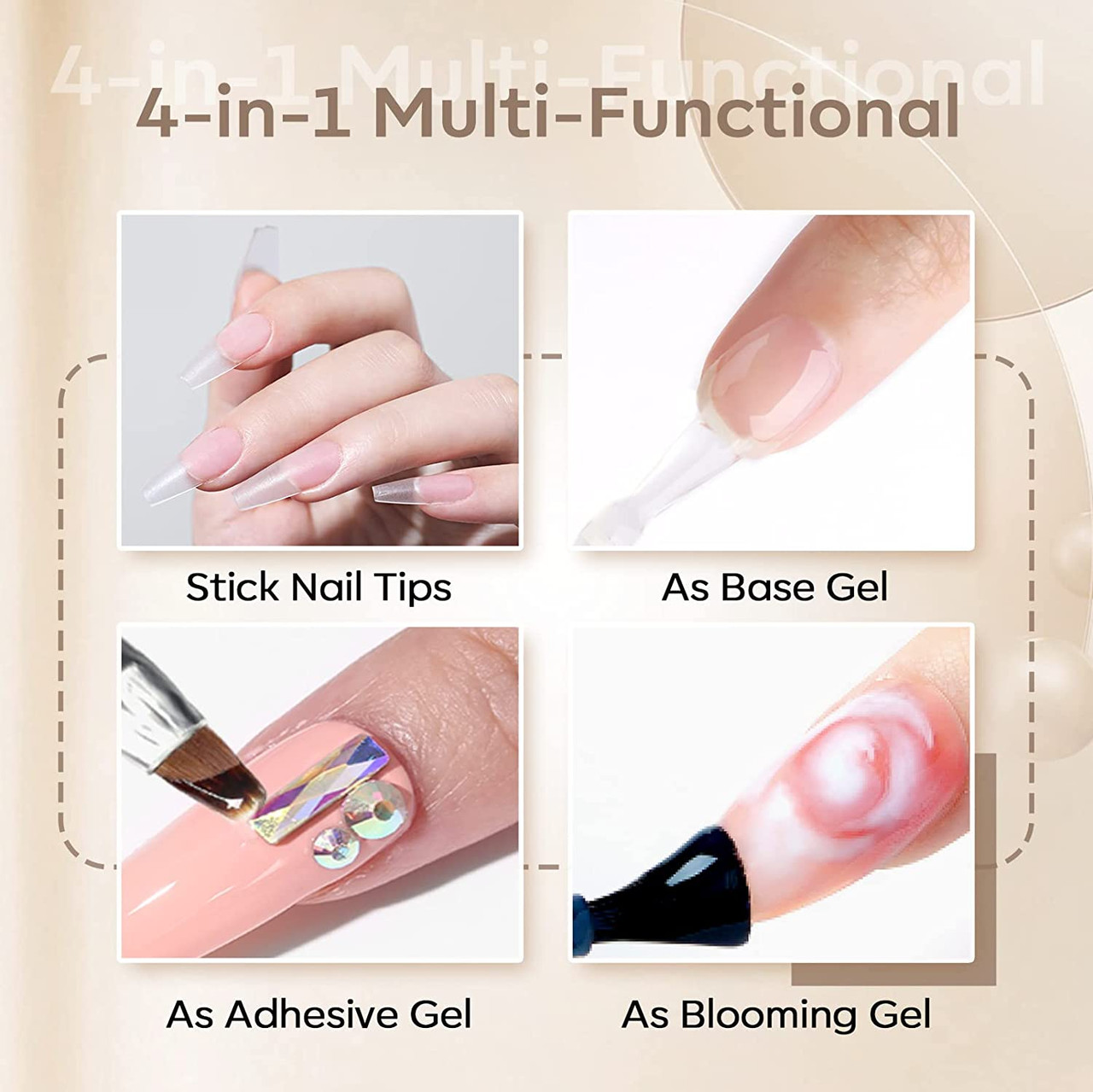 Solid Nail Tips Gel Press False Nail Tips Nail Art Gel Nail - Temu