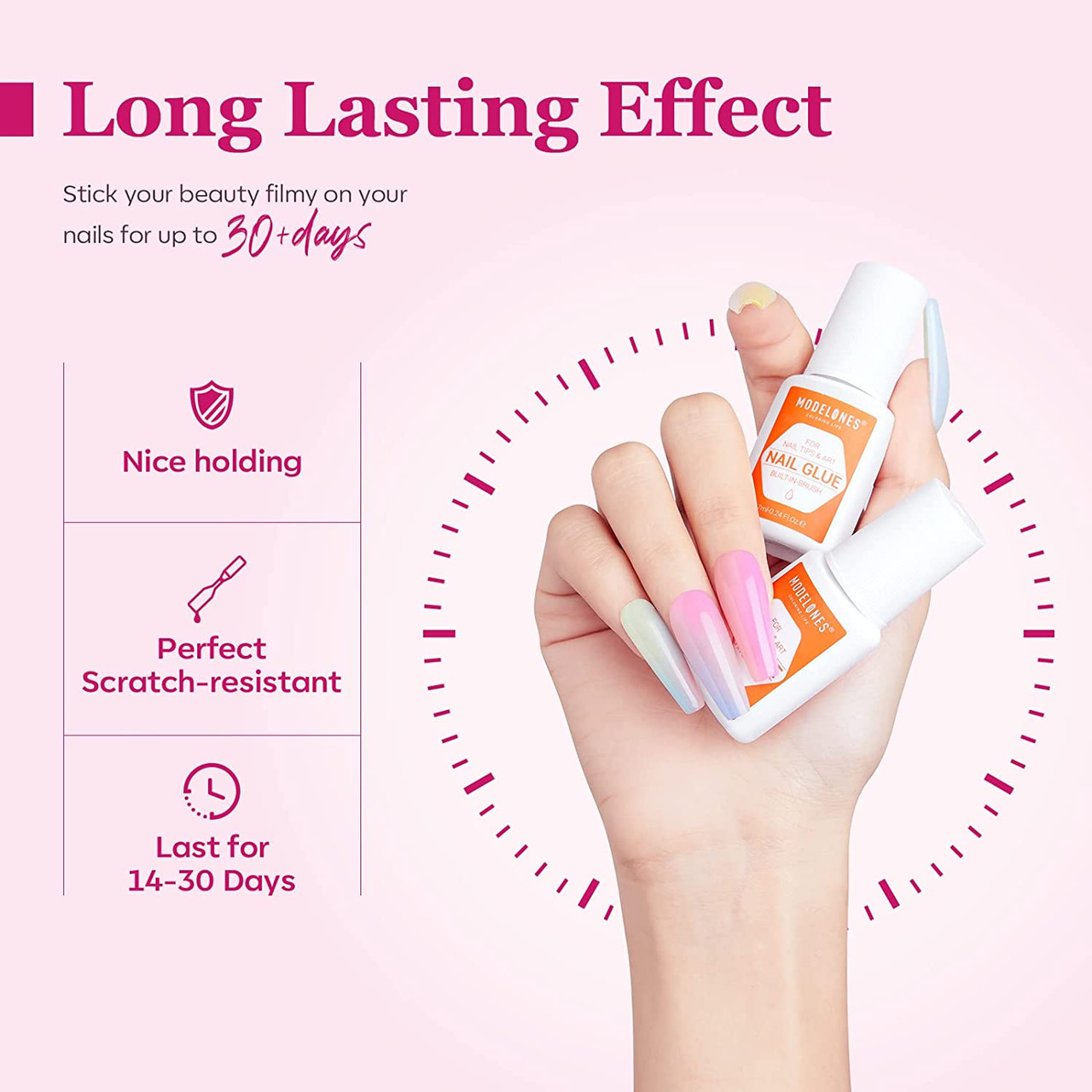 Makartt Super Strong Nail Glue for Acrylic Nails, Nail Tips, Press On  Nails, Fake Nails, Salon Quality Brush On Nail Glue