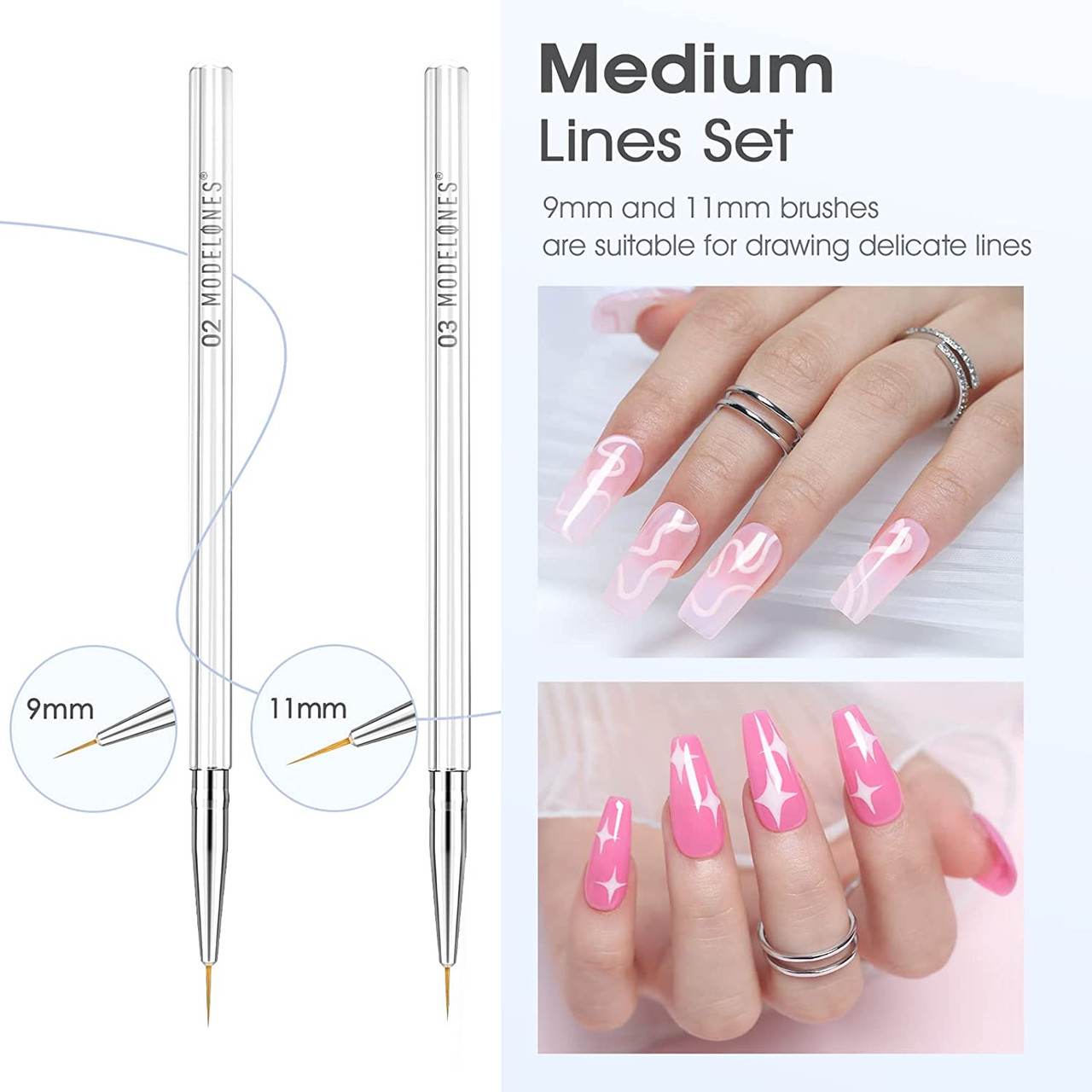 Nail Art Liner Brush Ultra-thin Line Drawing Pen Manicure Tool Tips Paint  Pencil | eBay