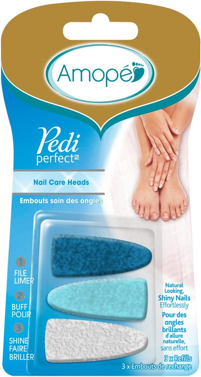 Amope Pedi Perfect Electronic Foot File Mixed Refills, Regular & Extra  Coarse, 2 Count 