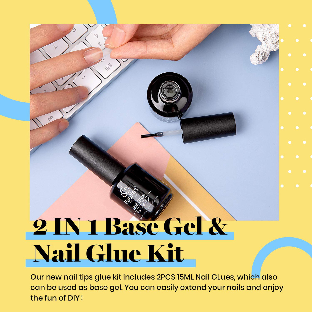 UNA GELLA Soft Gel Nail Tips Glue Gel