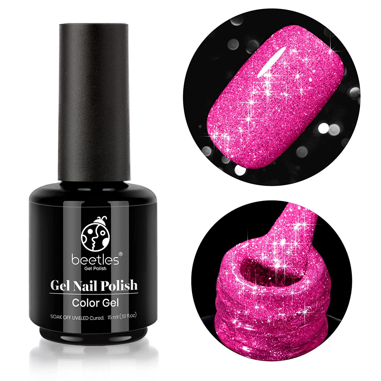 Reflective Glitter Temperature Color Changing Nail Polish Red White –  AIMEILI GEL POLISH