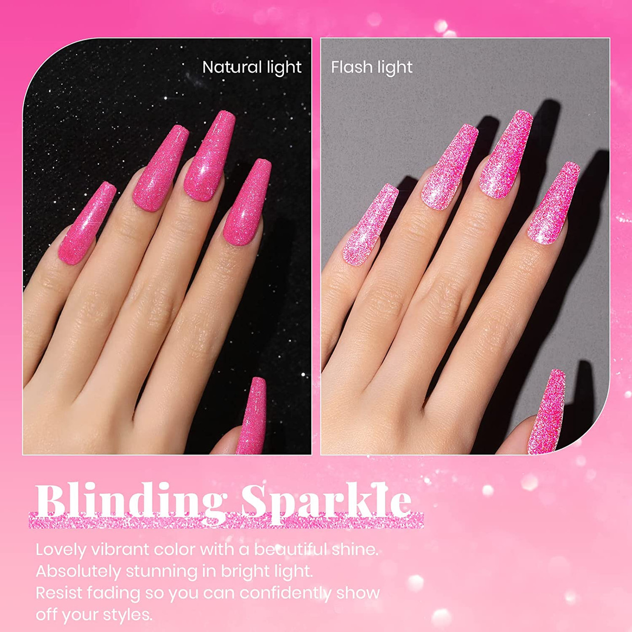 Buy Wanderstar Pink Neon Nail Polish, Reflective Glitter, Indie Nail Polish,  Holographic Nail Lacquer Online in India - Etsy