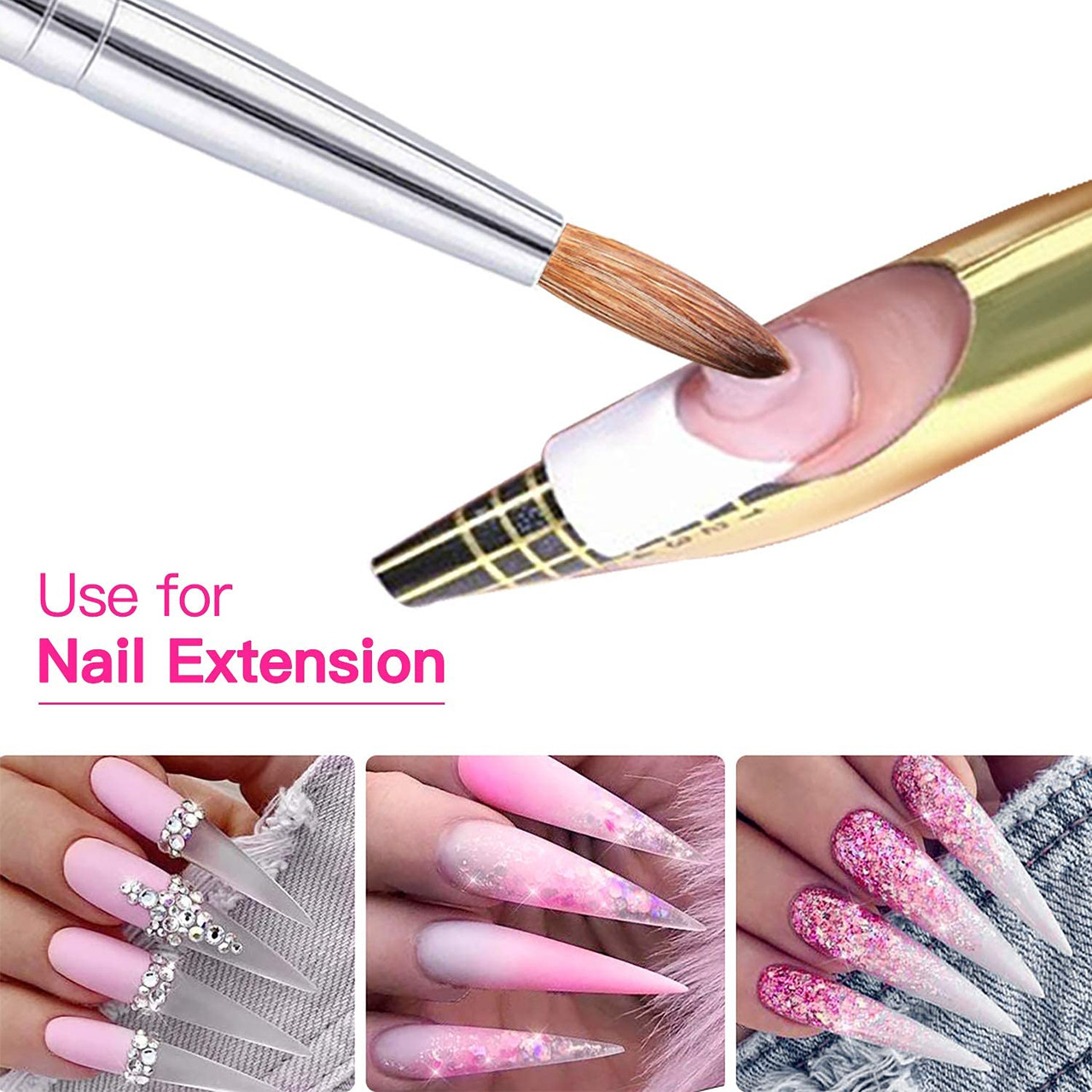 Deciniee Gel Nail Tips, 240Pcs Full Cover Long Stiletto Gelly Nail Ext –  EveryMarket