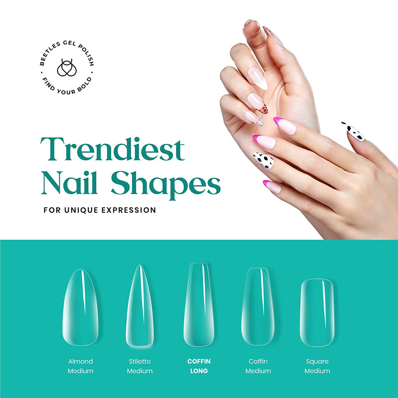 Beetles Gel Nail Tips Soft Nail Gel Tips, 15 Size 510PCS Full Matte  Pre-shaped Short Square Oval, No Filing Needed, Soak Off DIY Easy Nail  Extensions Acrylic Nails Gelly Tips False Nails -