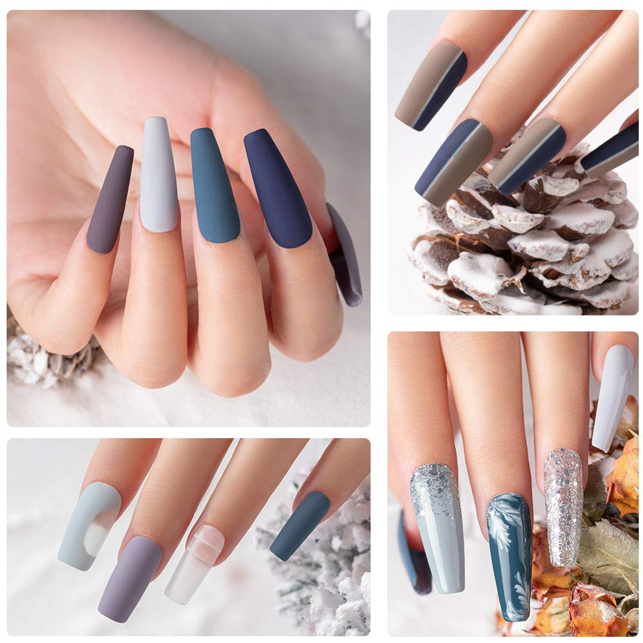 4 EASY & Minimal Winter Nail Art Designs - YouTube