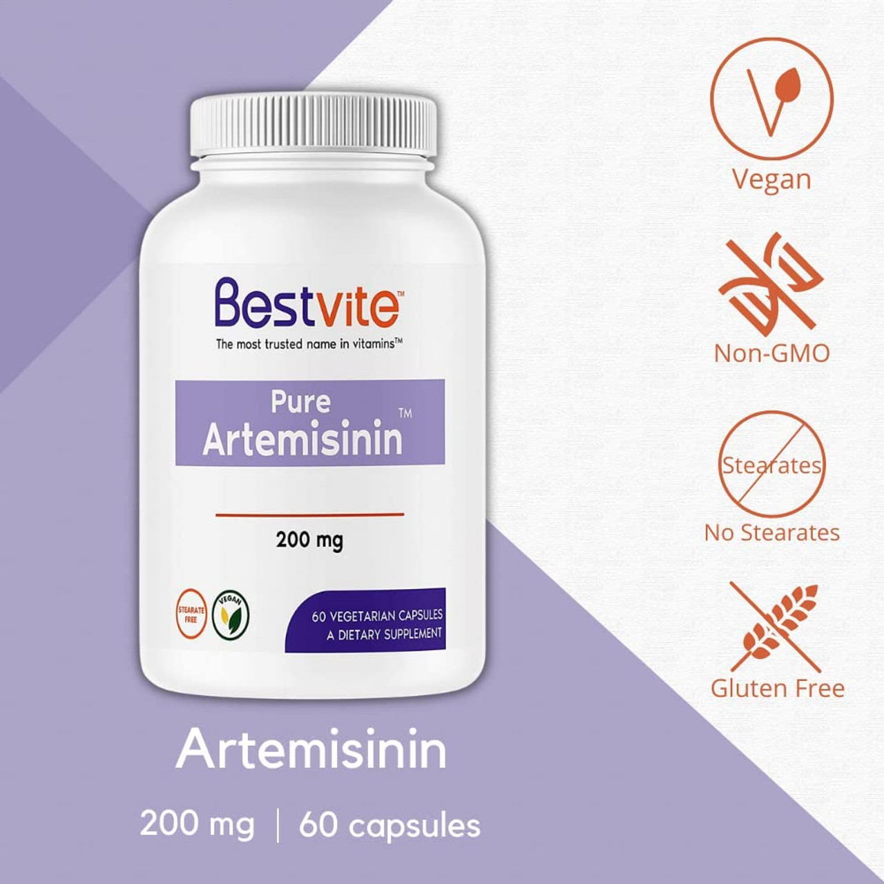 Artemisinin 500 mg - Supports Healthy Aging, Digestion, and Immunity - USA  Third Party Tested - Vegan, Non-GMO - Artemisia Annua Supplement - Sweet