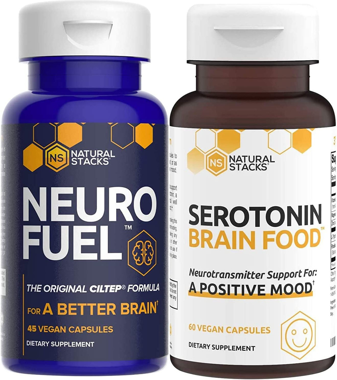 Natural Stacks Supplements Bundle - NeuroFuel Brain Supplement (45ct ...