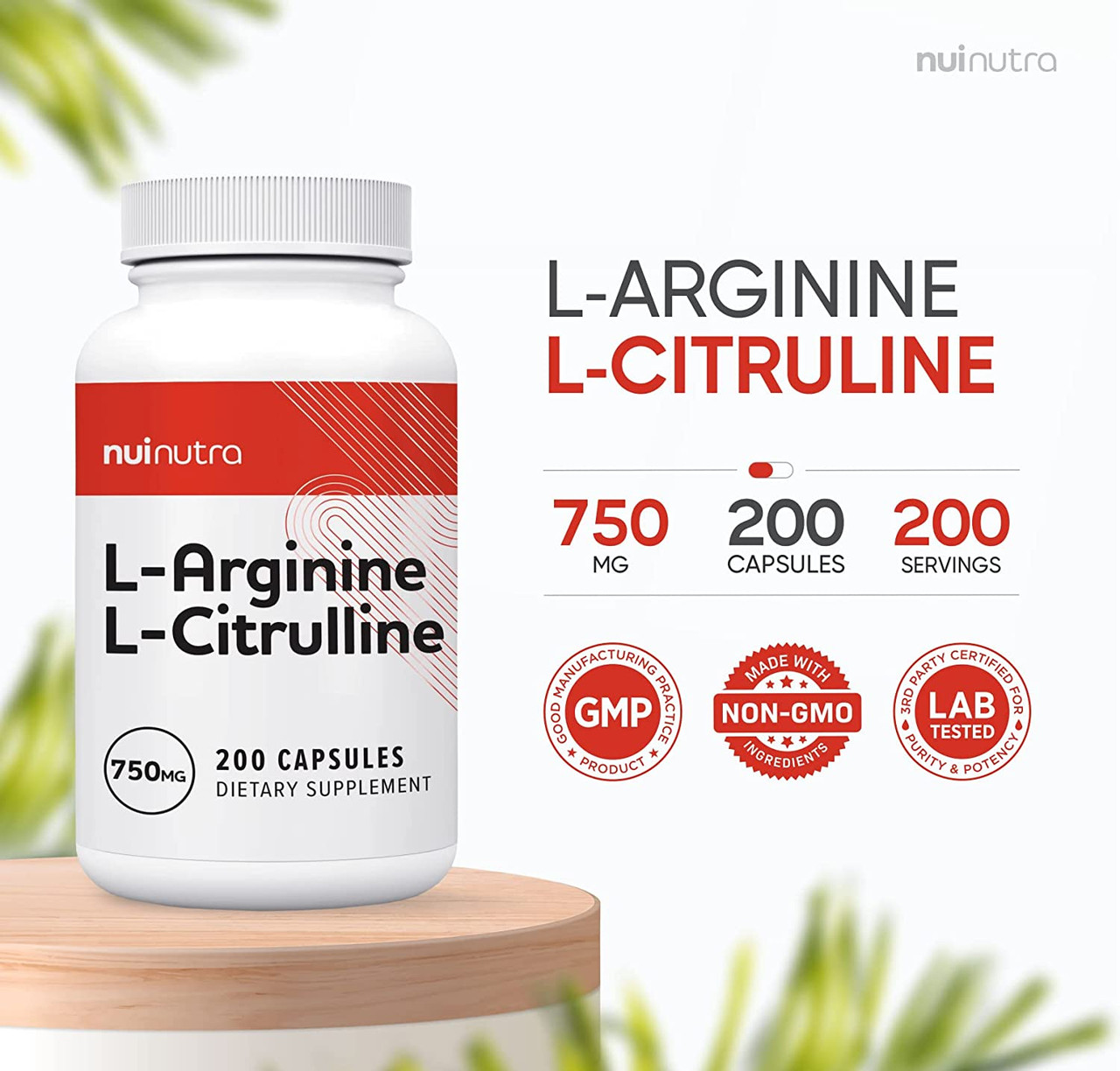 BANDINI® L-Arginine + L-Citrulline - 320 Gélules (1100 Mg Par Dose) - Performance Sportive
