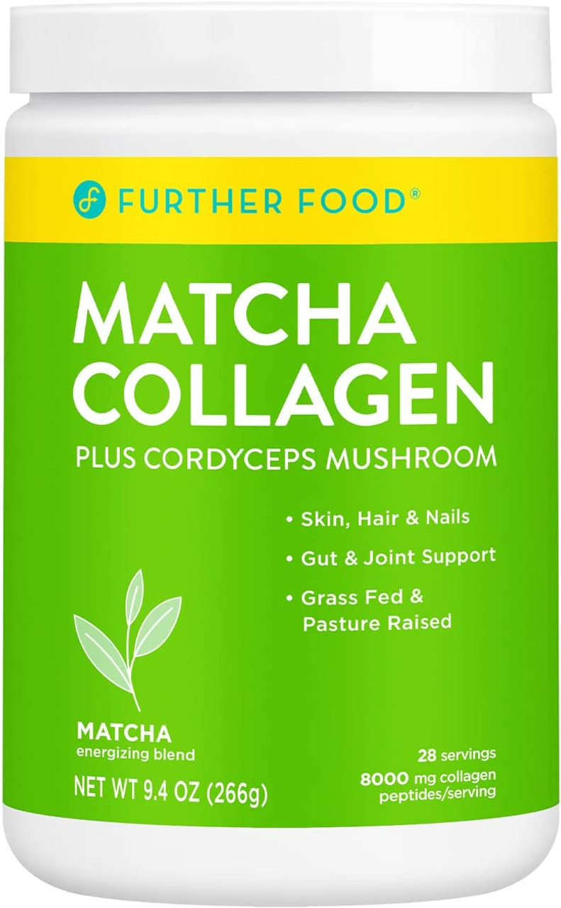 Further Food Grass Fed Matcha Collagen Peptides Supplement Powder