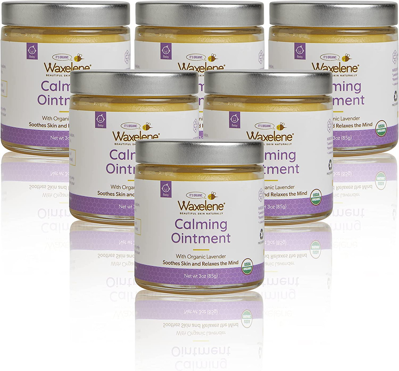 Waxelene Baby Calming Ointment with Organic Lavender, 3 Oz
