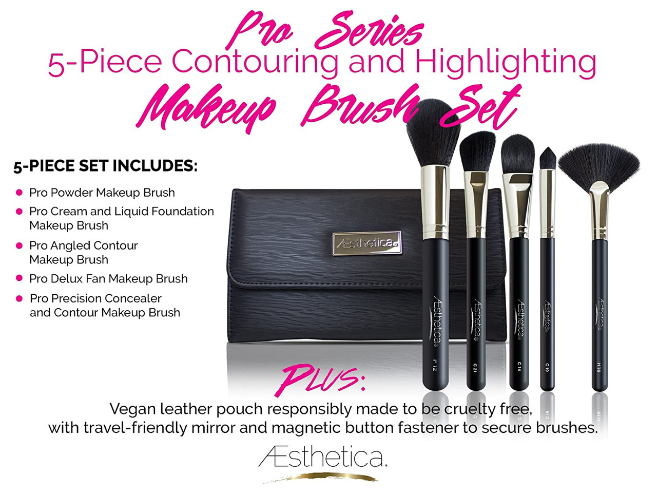 Aesthetica Cosmetics Cream Contour and Highlighting Makeup Kit - Contouring  Foundation/Concealer Palette - Vegan & Cruelty Free - Step-by-Step