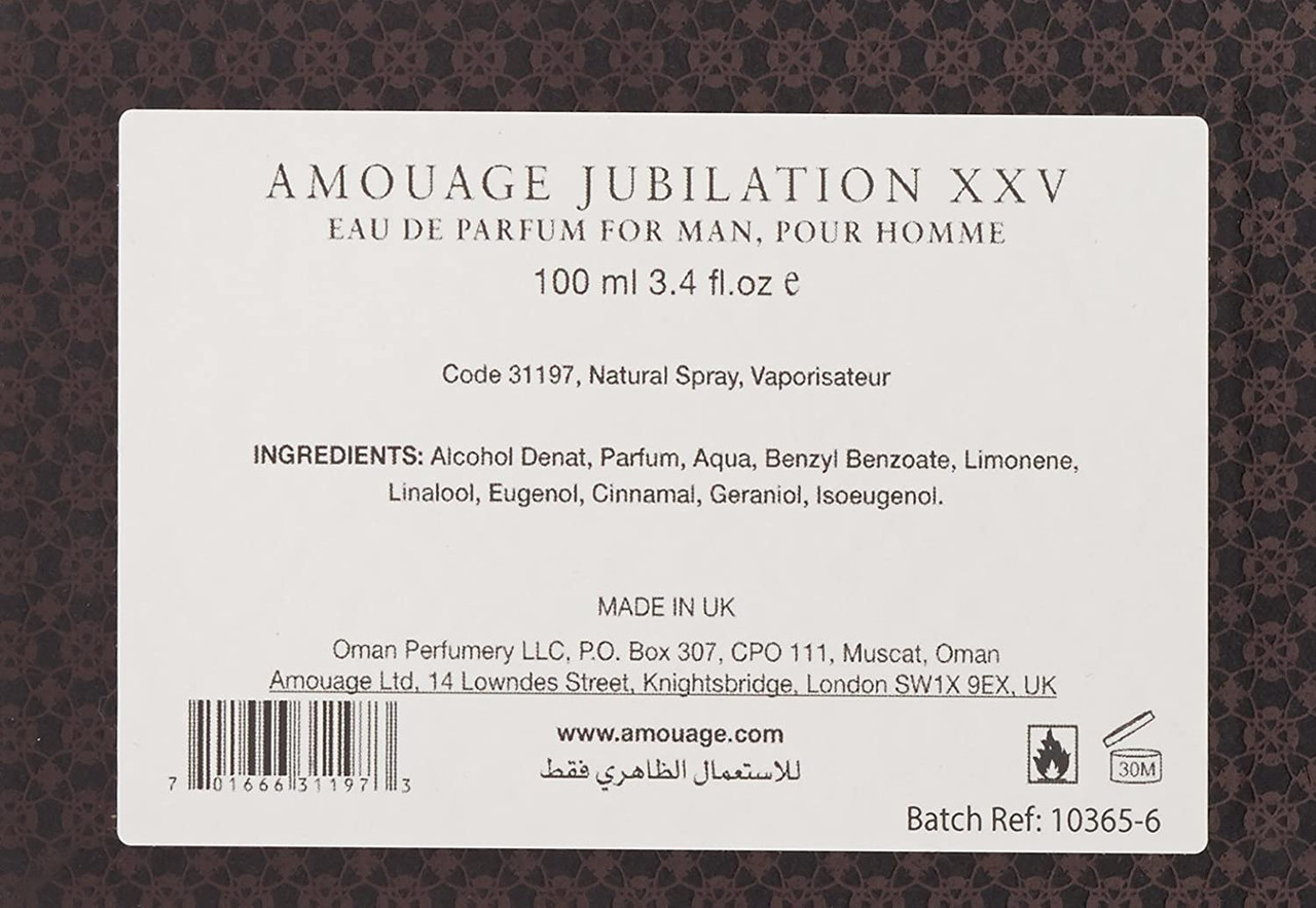 AMOUAGE Jubilation XXV Man s Eau de Parfum Spray 3.4 Fl Oz