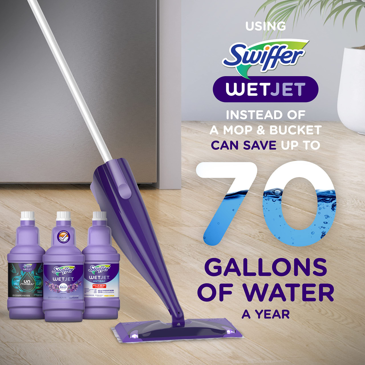 Swiffer WetJet Multi Surface Floor Cleaner Spray Mop Pad Refill