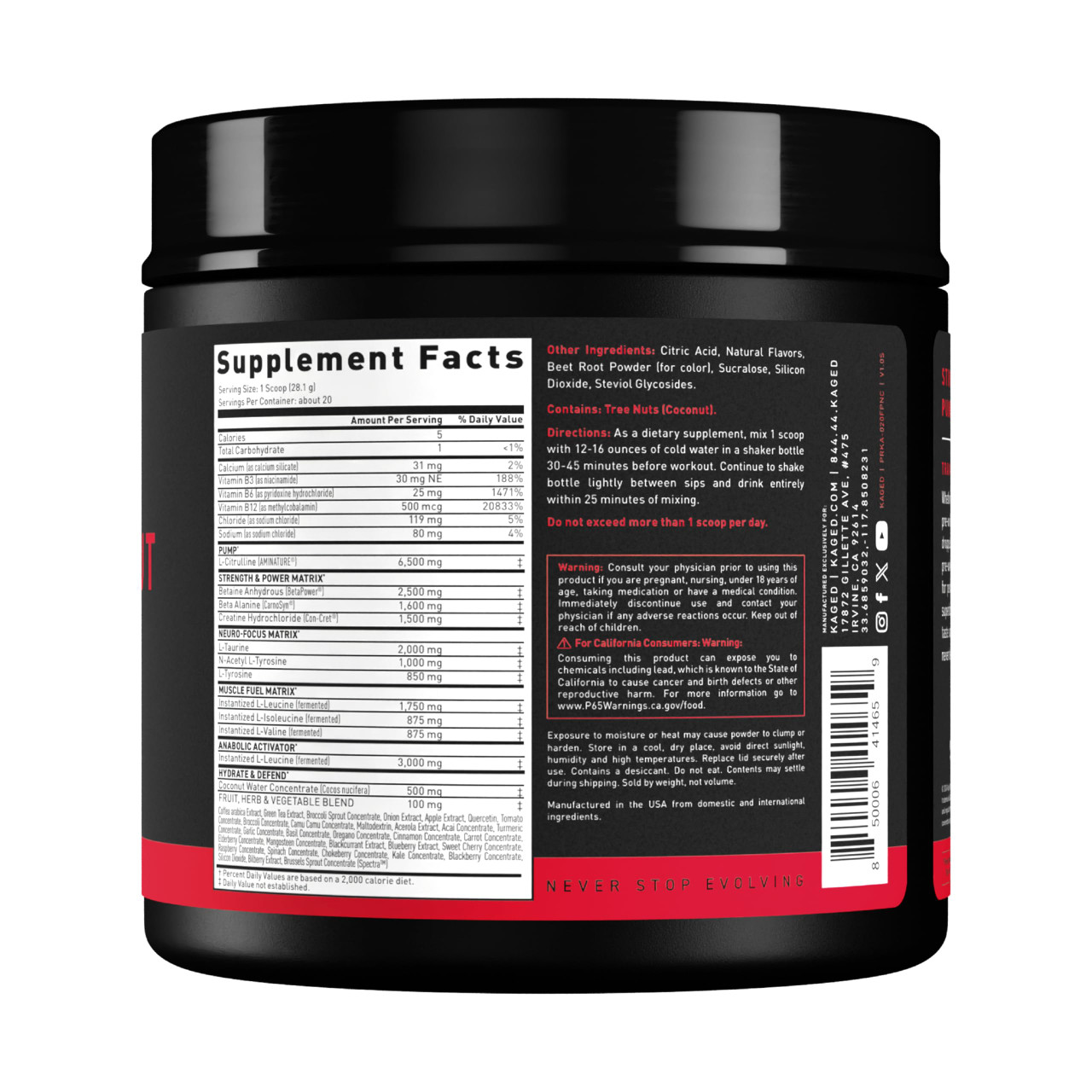 kaged muscle l-carnitine directions Stimulant Free Pre Workout Powder Fruit P | Buy at Kiwla Booster White Pure Vitamin Flavor:Caramel Coconut - Gluten Free mgd