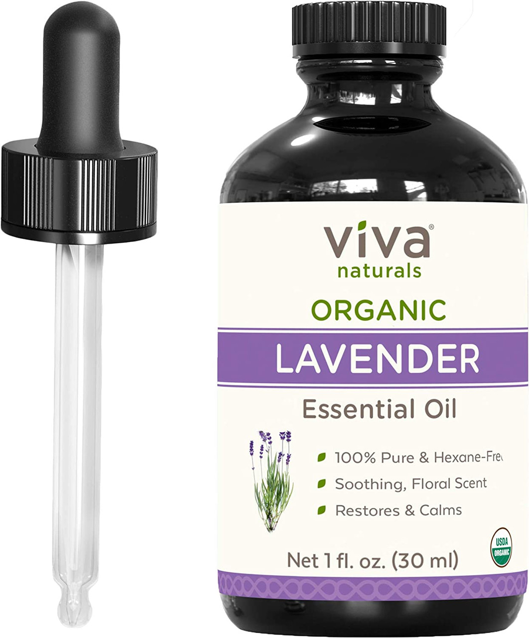 Organic Lavender Essential Oil for Diffuser (1 oz) - 100% Pure Natural  Lavender Oil, Steam Distilled