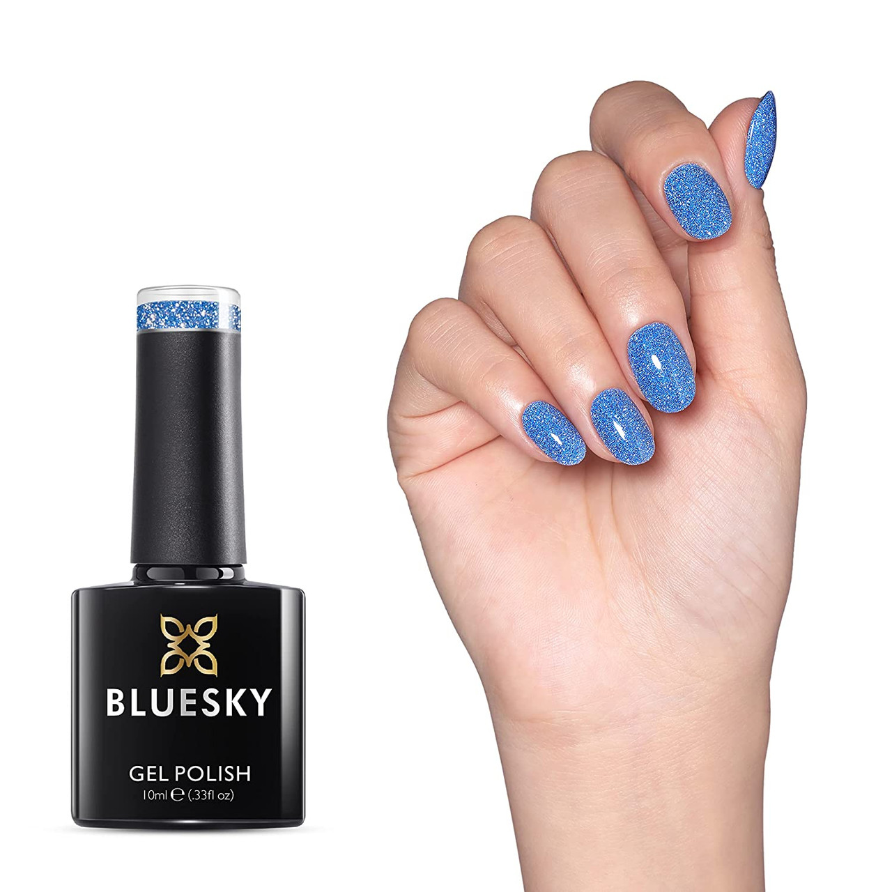 Amazon.com: Blufly 24Pcs Glossy Blue Sky Press on Nails Long Square Coffin  Fake Nails Could Acrylic Ballerina False Nails French Nails Tips for Women  and Girls : Beauty & Personal Care