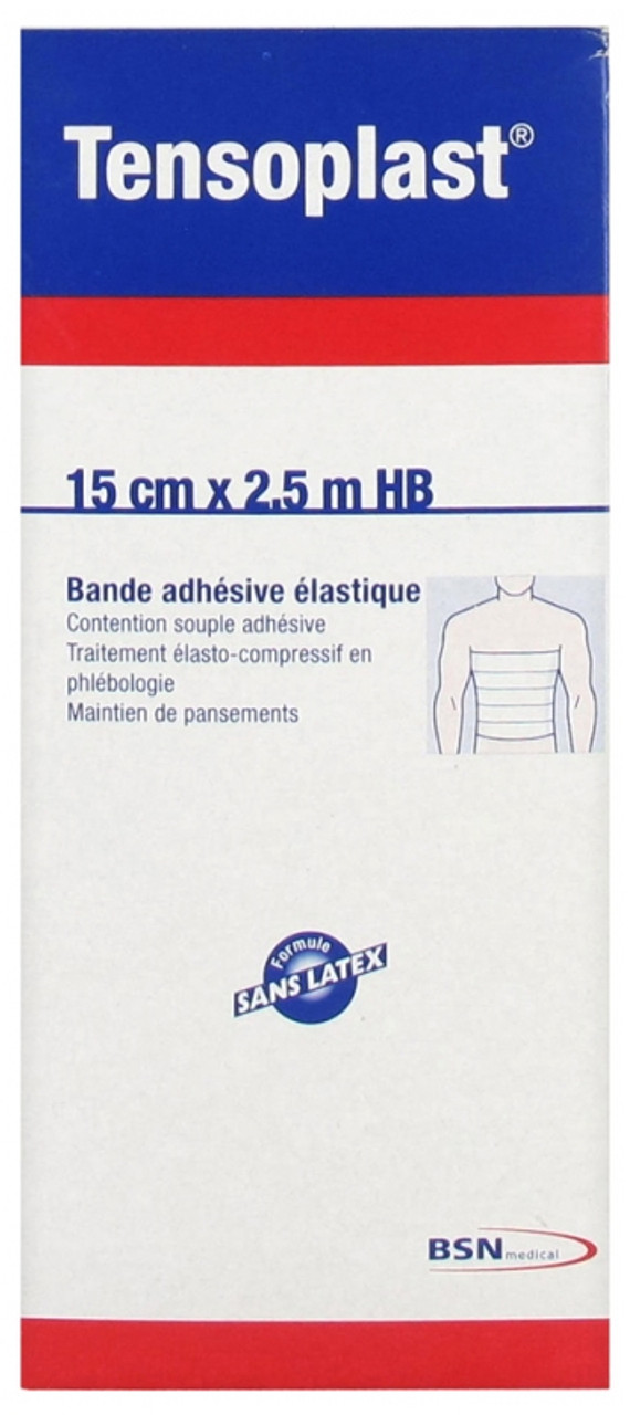 Bande adhésive élastique Tensoplast BSN MEDICAL - 8 cm x 2,5 m HB