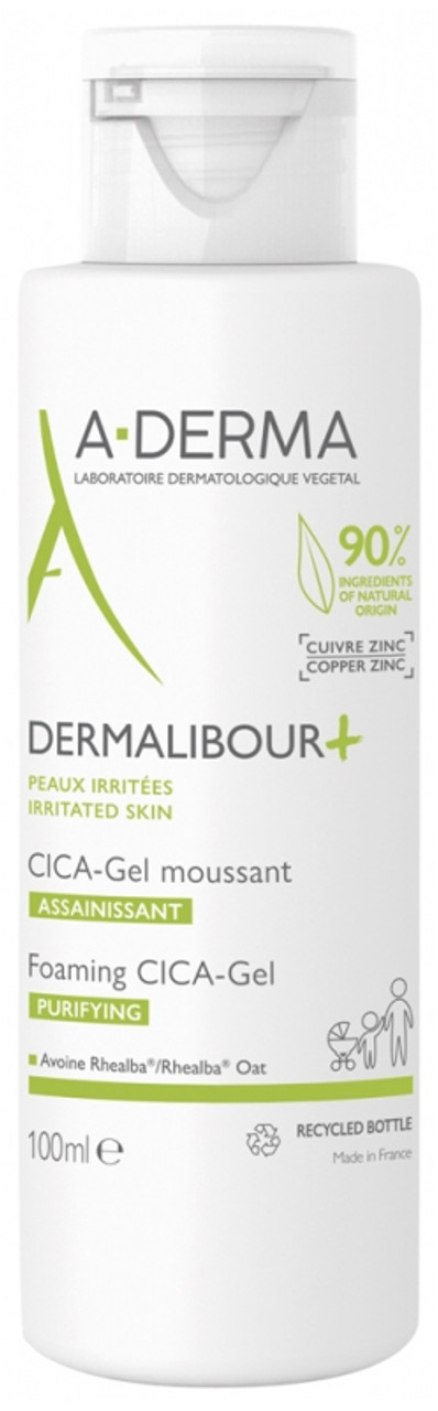 A-derma dermalibour+ cica-gel moussant assainissant 200ml