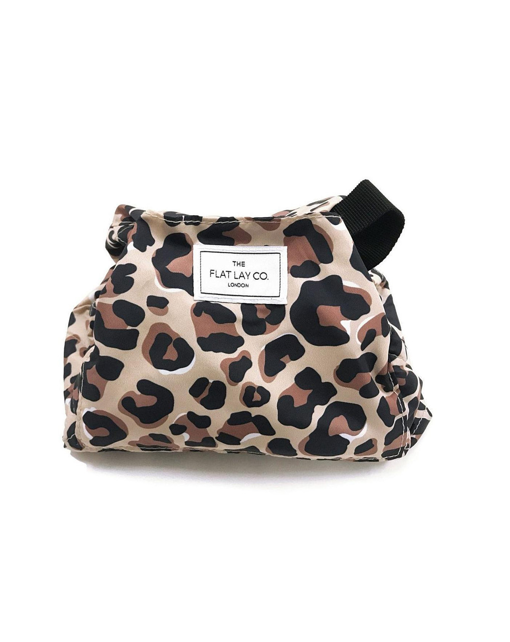 The Flat Lay Drawstring Makeup Bag Leopard