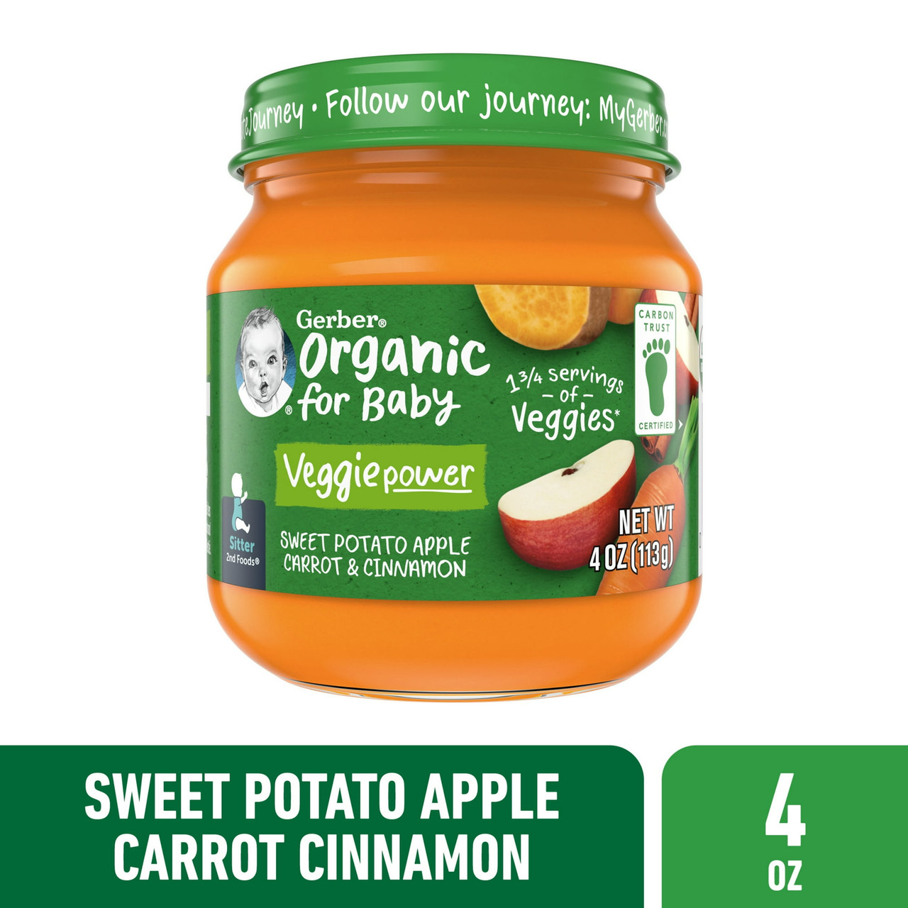 Organic Baby Food Sweet Potato Apple Carrot Cinnamon