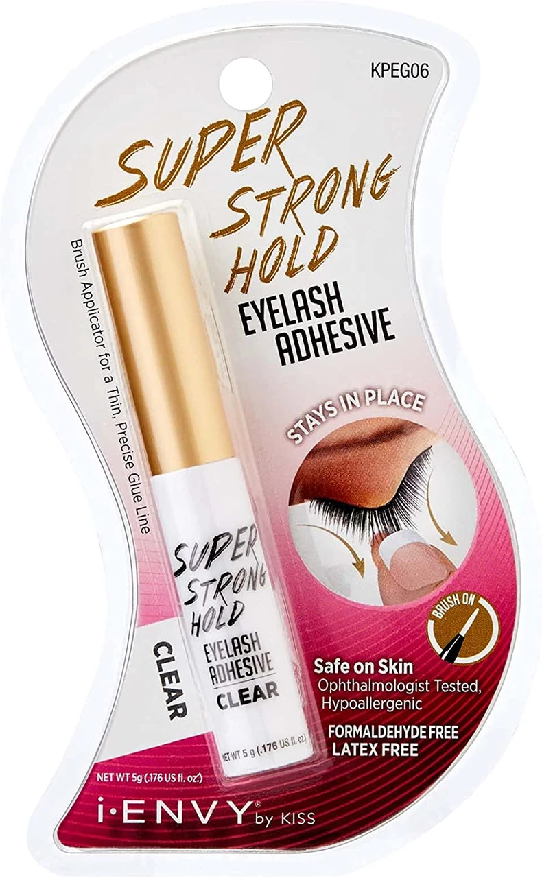 iENVY Super Strong - WATERPROOF - Eyelash Adhesive - CLEAR #KPEG20 0.16 oz (4.7 g)