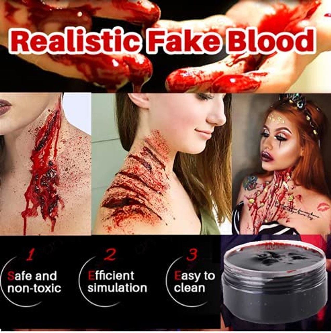 Mysense Scar Wax Kit SFX Make Up Special Effects Fake Molding Wound Skin  Wax Body Paint Halloween Set Fake Nose Stage Zombie Cosplay Costume SFX
