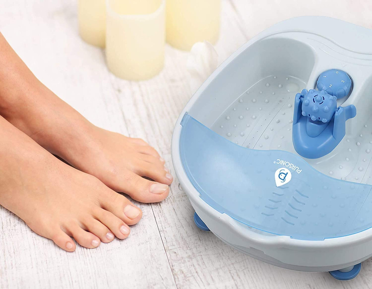 pursonic heated foot spa massager with vibrating bubbles Mr. Steel Wide Band Cock Ring 45 mm main image 1