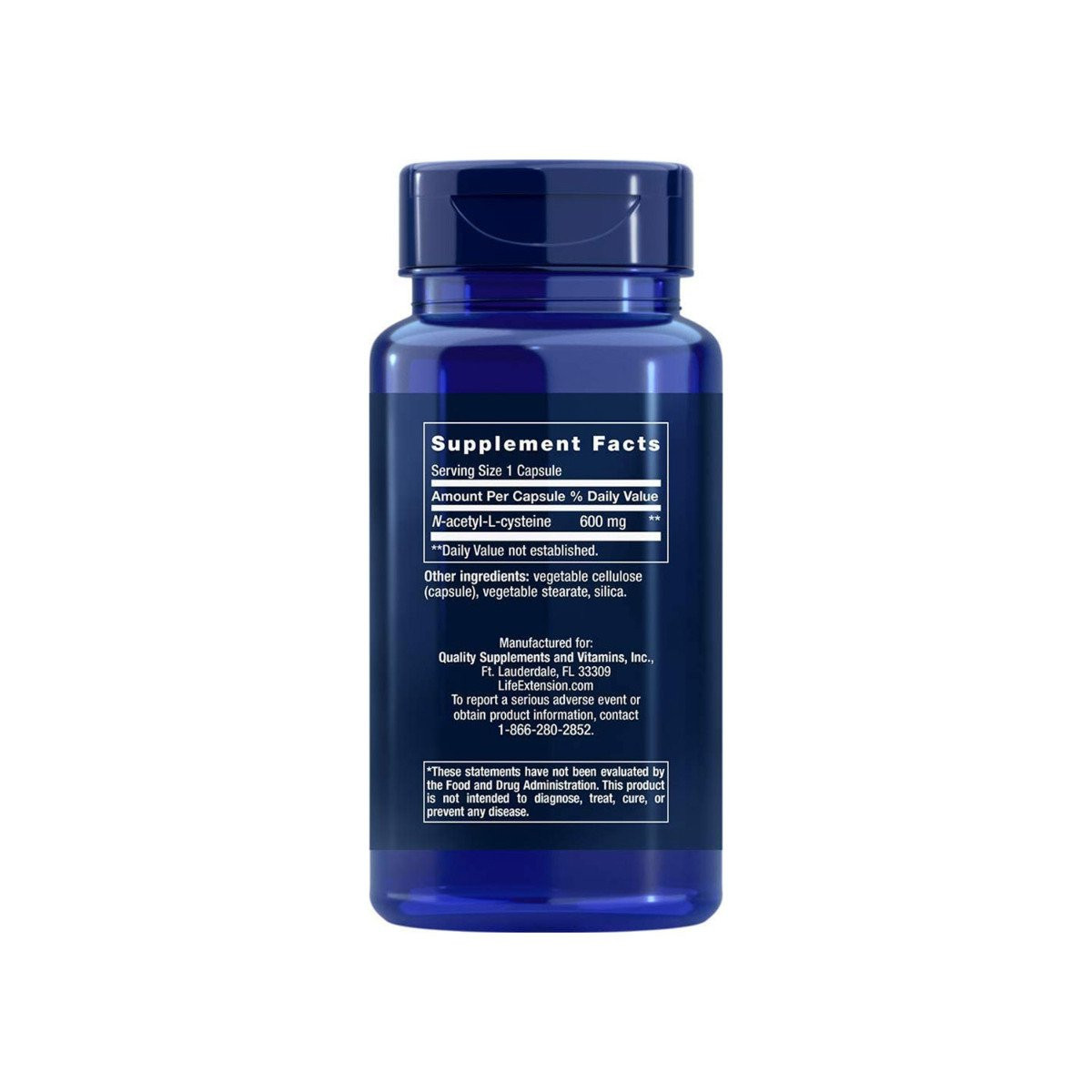 life extension glutathione cysteine & c ingredients - N-Acetyl-L-Cysteine, 600 mg, 60 Vegeta | Buy at Kiwla _skin_All