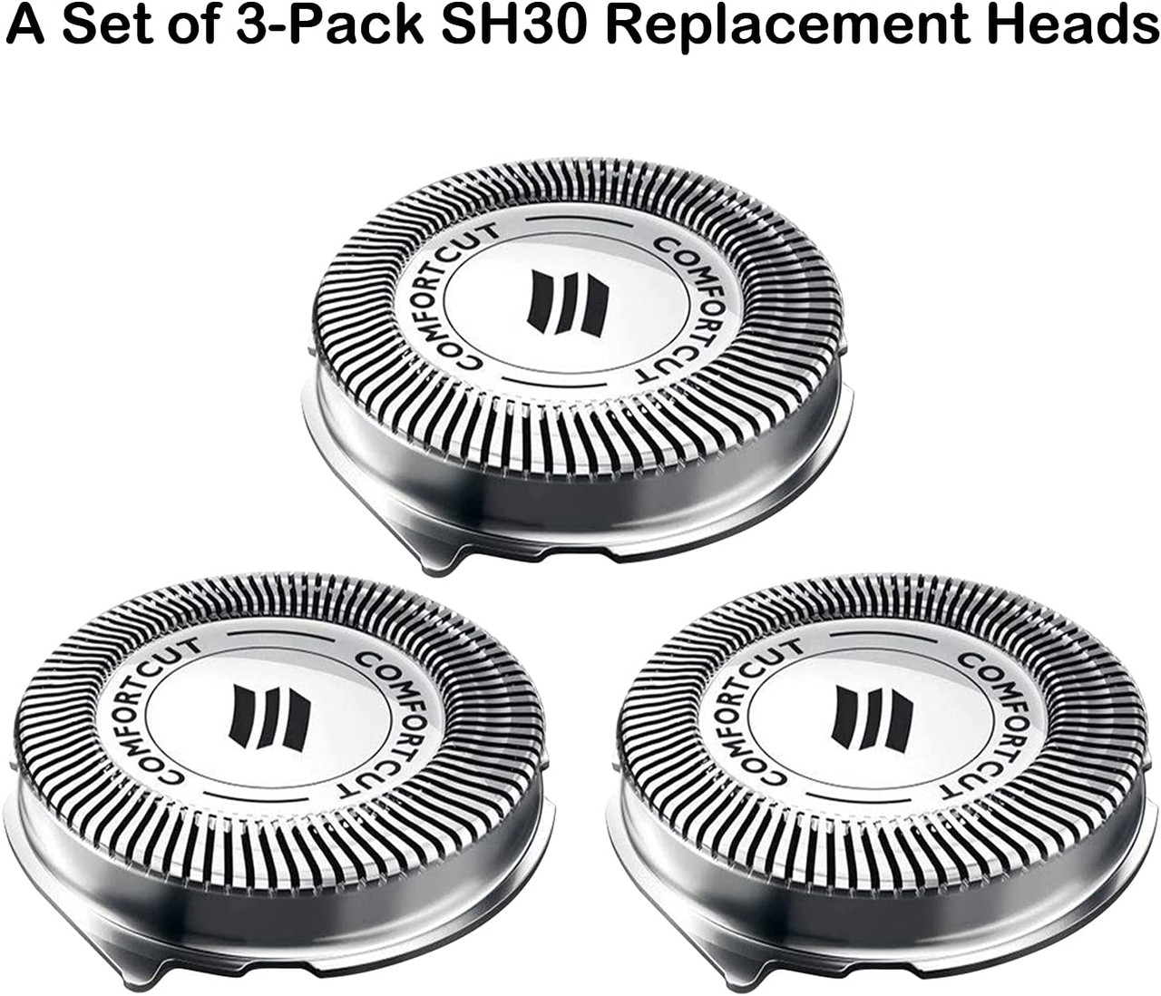 SH30 Replacement Heads for Philips Norelco Series 3000, 2000, 1000 Shavers  and S738 Click and Style, ComfortCut Shaving Heads 6 Pack
