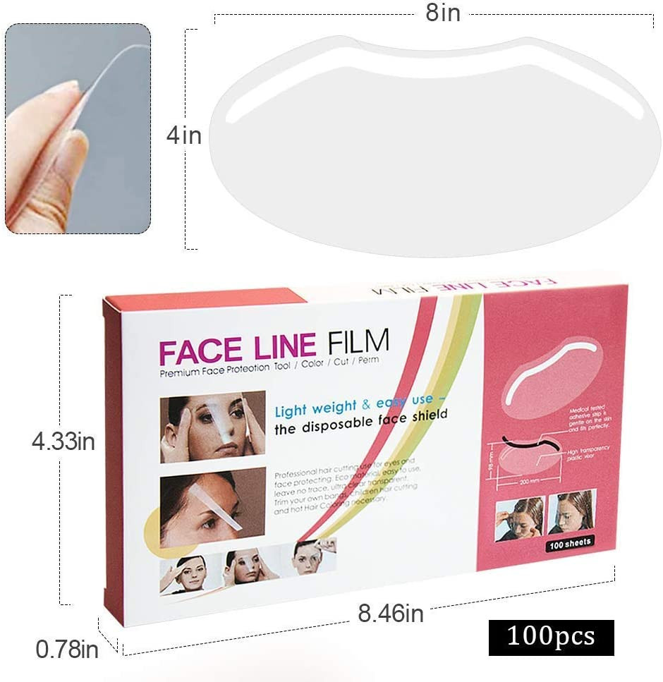 Shower Shield Eye Protector – 100-Pack Plastic Visors For Adults, Microblading & Eyelash Aftercare, Face Shield For Salon/Home