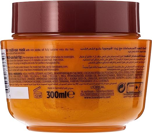 Masque L'Oréal Elvive Reconstruction 300ml - Pour Cheveux Épais Et Abîmés - Neuf