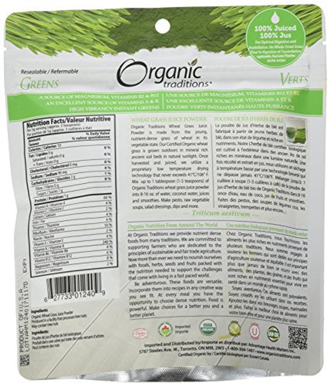 Traditions Wheat Grass Juice Powder 150g 1490