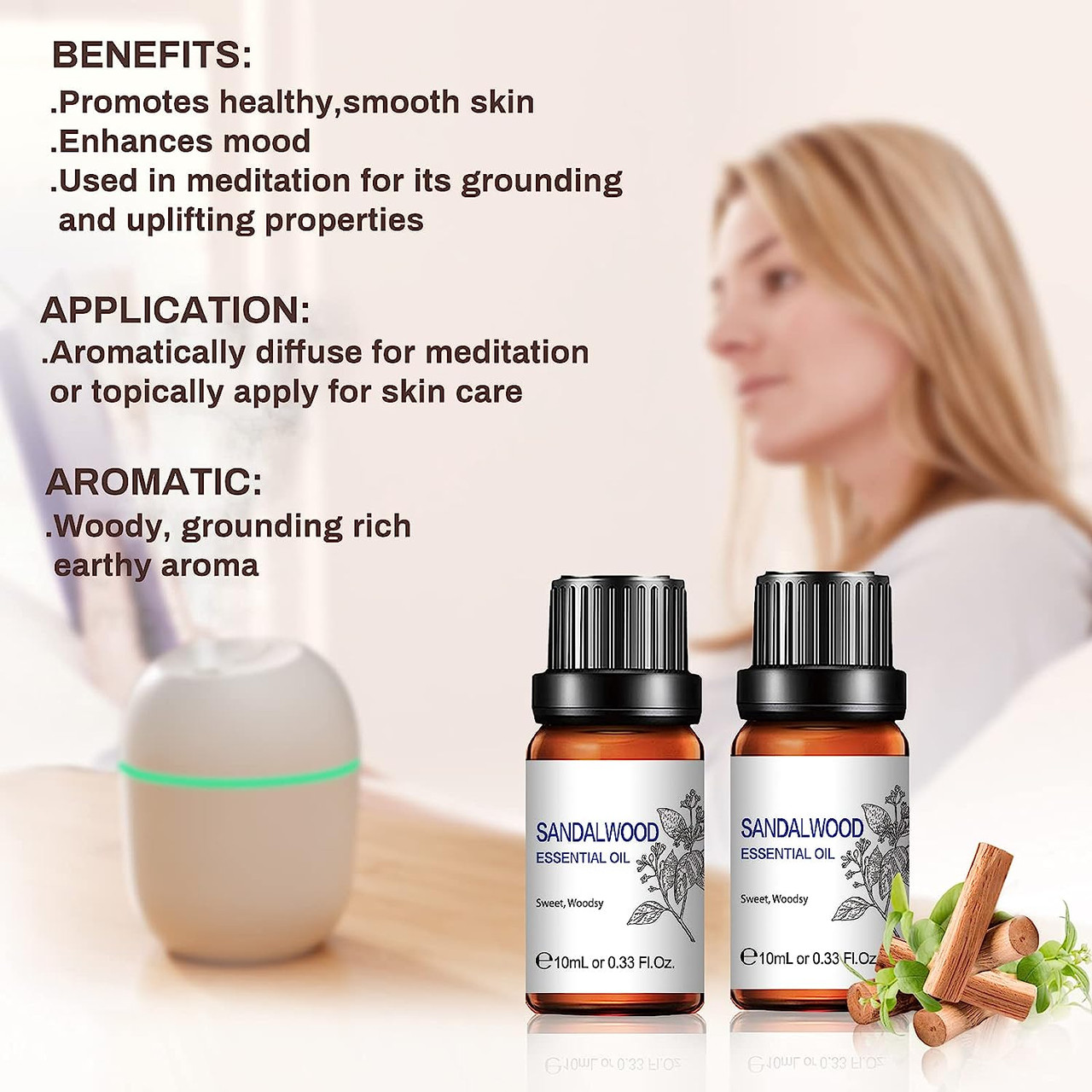 Essancia Soothing Sandalwood Essential Oil for Relaxation, 100% Pure &  Natural, Undiluted Therapeutic Grade (30ml) : Amazon.in: Health & Personal  Care